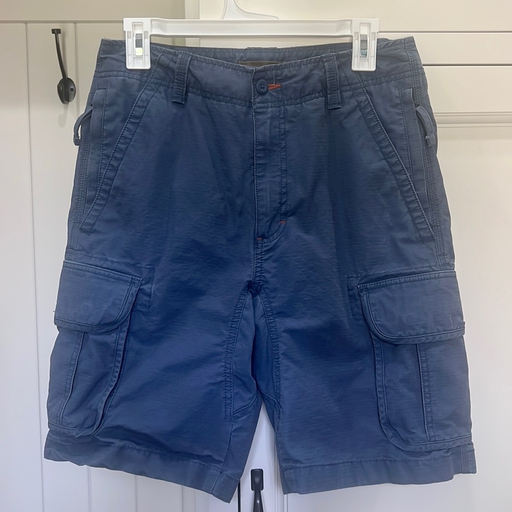 LLBEAN Natural Fit Men”s size 30 cargo shorts Slate blue. Hiking camping outdoor